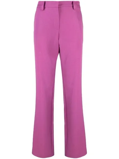 Magda Butrym Straight-leg Wool Trousers In Purple