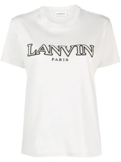 Lanvin Logo-patch T-shirt In White