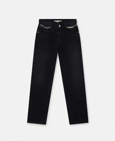 Stella Mccartney Falabella Slim Leg Jeans In Black