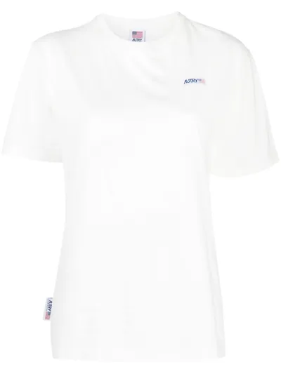 Autry Iconic Logo Crew-neck T-shirt In White