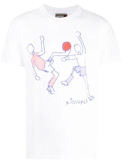 Kidsuper Graphic-print Cottont-shirt In White