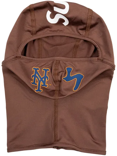 Supreme X Mlb Kanji Teams "new York Mets In Brown