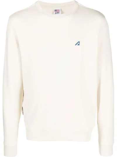 Autry Logo-print Crew Neck Sweatshirt In Ivory