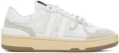 Lanvin White Leather Clay Low Sneakers