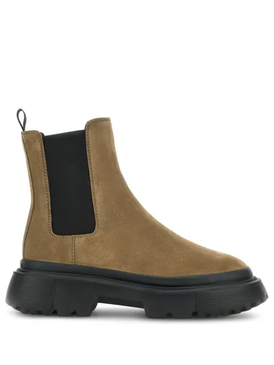 Hogan Chelsea Boots  H619 Beige In Brown