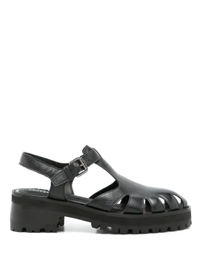 Studio Chofakian Studio 117 55mm Leather Sandals In Black