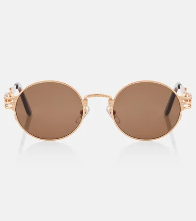 Jean Paul Gaultier X Karim Benzema 56-6106 Round Sunglasses In Pink