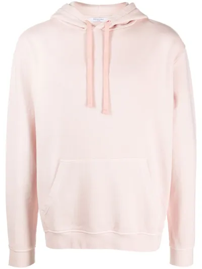 Boglioli Drawstring Long-sleeve Cotton Hoodie In Pink