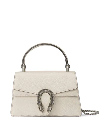 Gucci Mini Dionysus Leather Bag In White