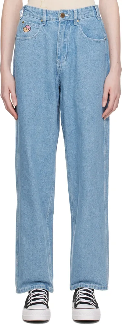 Butter Goods Ssense Exclusive Indigo Santosuosso Jeans In Washed Indigo