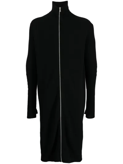 Ann Demeulemeester Fine-ribbed Wool Jacket In Black