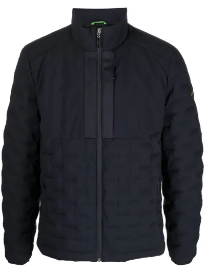 Hugo Boss Zip-up Padded Jacket In Blue