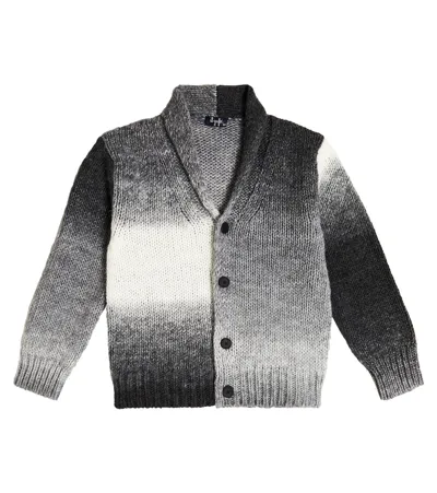 Il Gufo Kids' Grey Shaded Alpaca Blend Cardigan