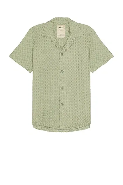 Oas Dusty Green Cuba Waffle Shirt