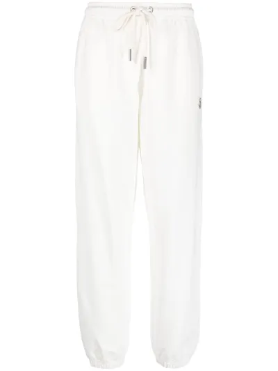 Moncler Logo-patch Cotton Track Pants In White