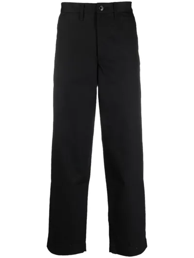 Wtaps Logo Patch Straight-leg Trousers In Black