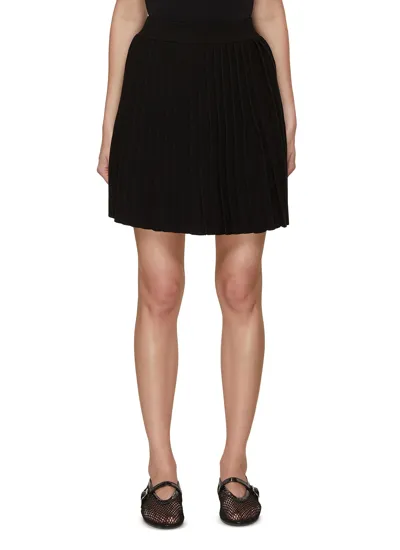 Co Pleated Knit Skirt In Black