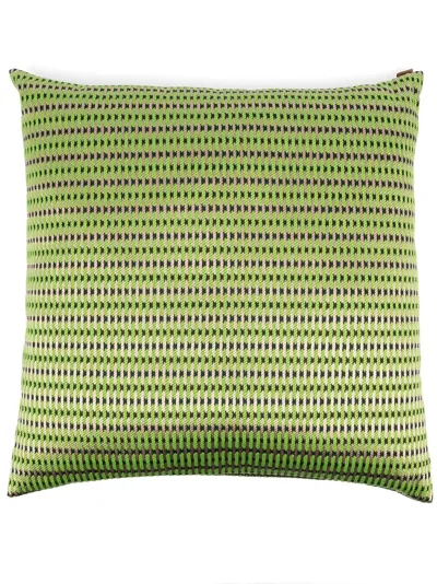 Missoni Jacquard Cotton Cushion In Green