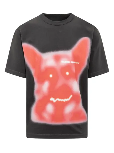 Heron Preston Beware Of Dog Printed T-shirt In Black