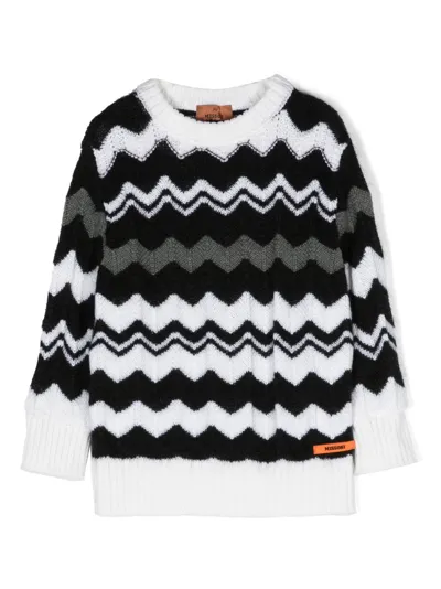 Missoni Kids' Black Intarsia Knit Jumper