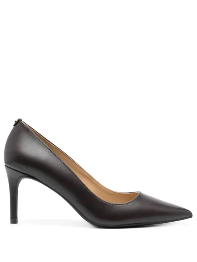 Michael Michael Kors Alina 80mm Leather Pumps In Brown