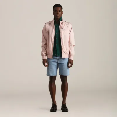 Members Only Men's Classic Iconic Racer Jacket (slim Fit) In Pink