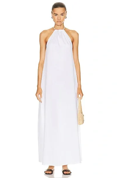 Leset Yoko Halter Maxi Dress In White