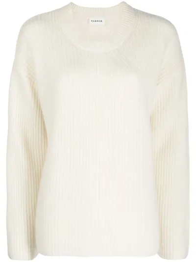 P.a.r.o.s.h Cashmere Round-neck Jumper In White