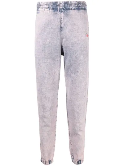 Diesel Acid-wash Jogger Jeans In Pink