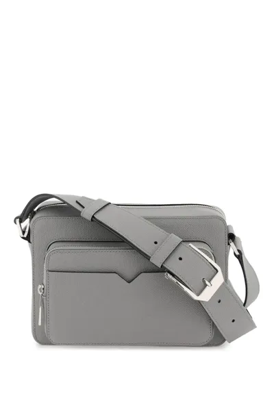 Valextra 'reporter' Crossbody Bag In Grey