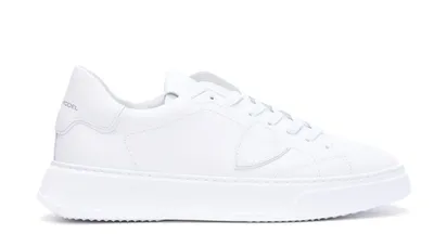 Philippe Model Paris Temple Veau Sneakers In Bianco