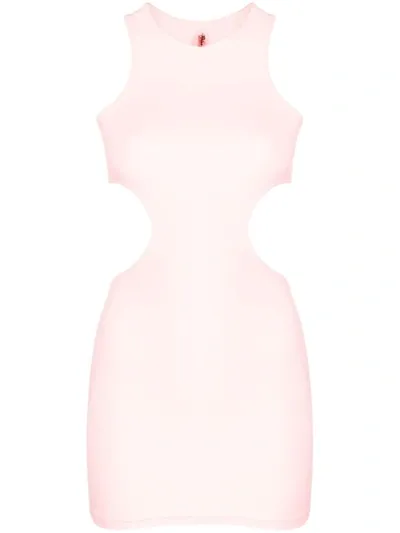 Reina Olga Cut-out Detail Short Dress In Pink