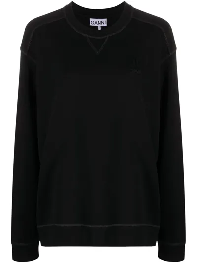 Ganni Isoli Black Oversize Sweatshirt