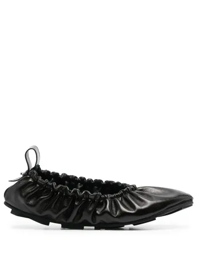 Medea Scrunchie Ballerina Flats In Black