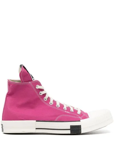 Rick Owens Drkshdw X Converse Turbodrw Laceless Hi Sneakers In Fucsia