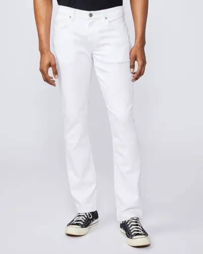 Paige Federal Slim Straight Jeans In Icecap White In Multi