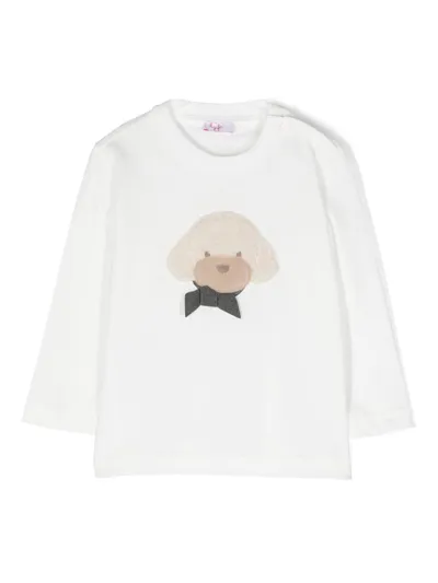 Il Gufo Babies' Appliqué-detail Cotton Sweatshirt In White