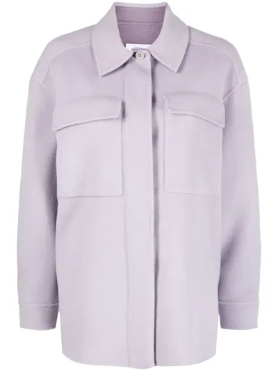 Calvin Klein Wool Jacket In Lilac Dusk / Purple Calla