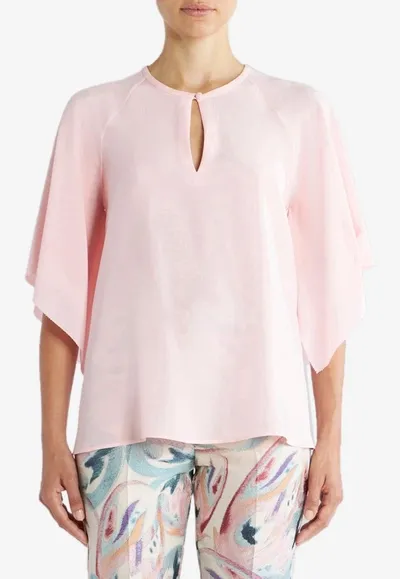 Etro Silk Top In Pink