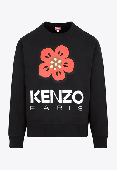 Kenzo Maglione Boke Flower In Black