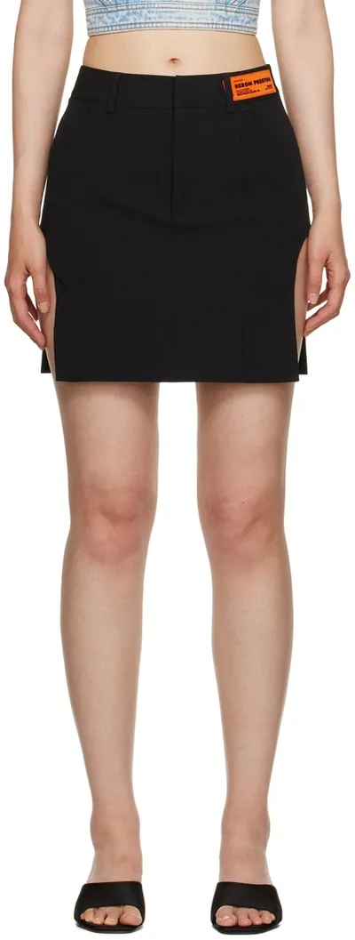 Heron Preston Gabardine Cut Out Skirt In Black