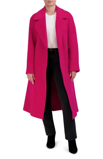 Cole Haan Slick Wool Blend Coat In Pink