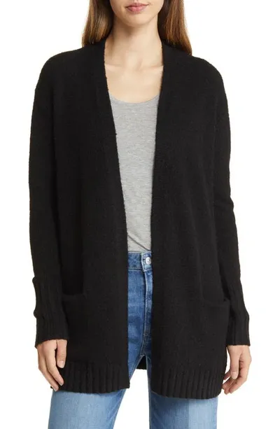 Caslon Open Front Cardigan In Black