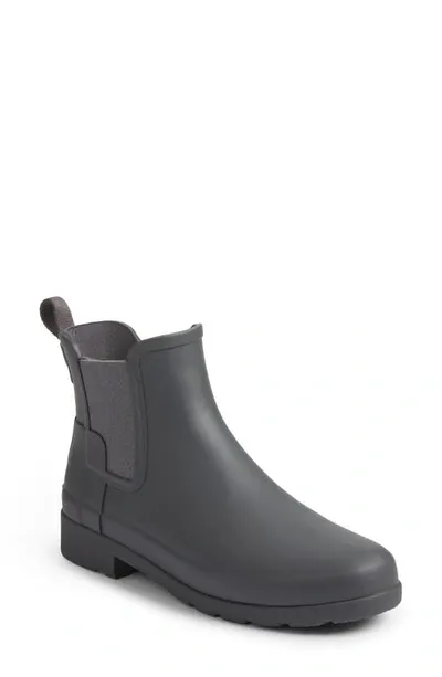 Hunter Refined Chelsea Boot In Black