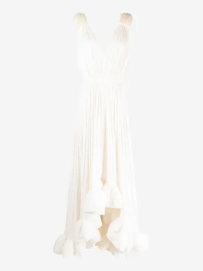 Lanvin Floor Lenght Evening Gown In Charmeuse For Female In White