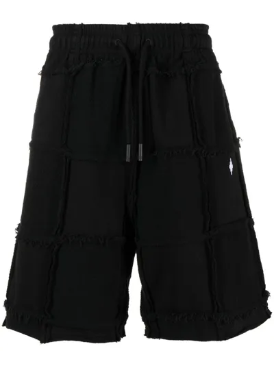 Marcelo Burlon County Of Milan Stitch Cross Track Shorts In Black