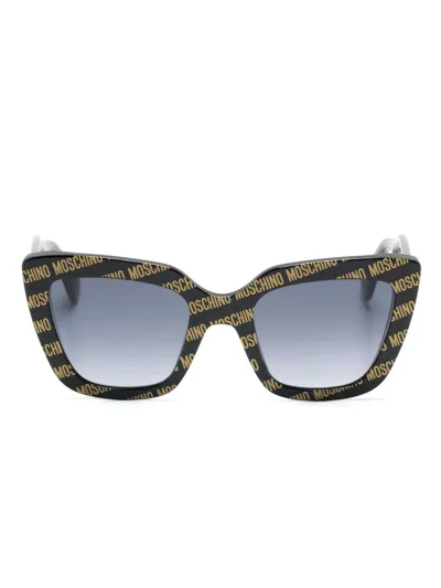 Moschino Eyewear Cat-eye-sonnenbrille Mit Logo-print In Multi