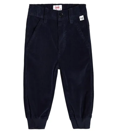 Il Gufo Baby Corduroy Pants In Blue