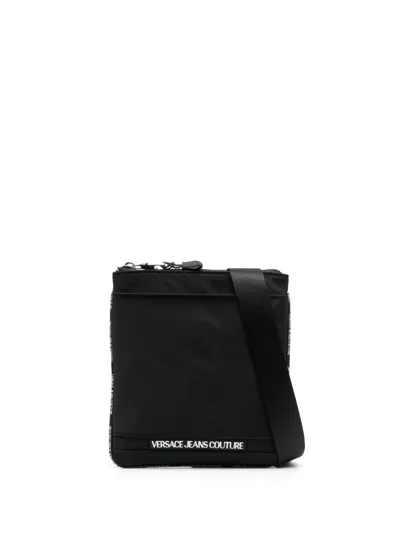 Versace Jeans Couture Logo-embossed Messenger Bag In Black