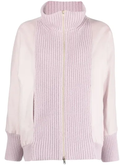 Herno Cashmere-silk Jacket In Pink